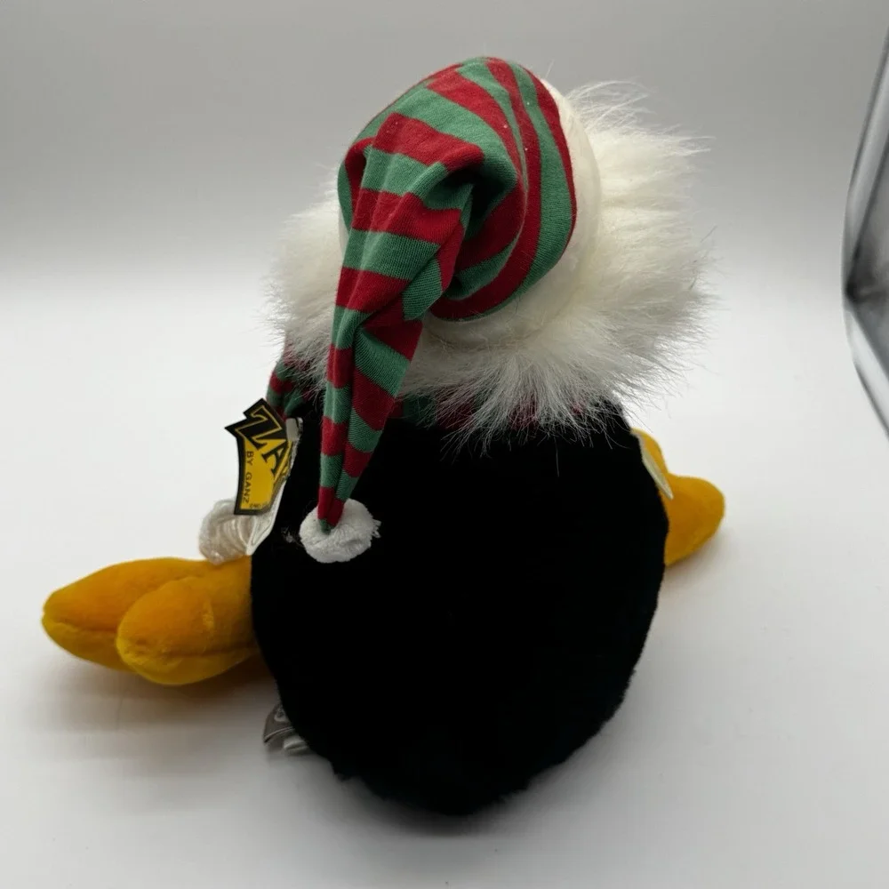 Vintage 1989 Ganz Bros Zak Eagle Bird Soft Stuffed Plush Fluffy Animal Xmas Hat